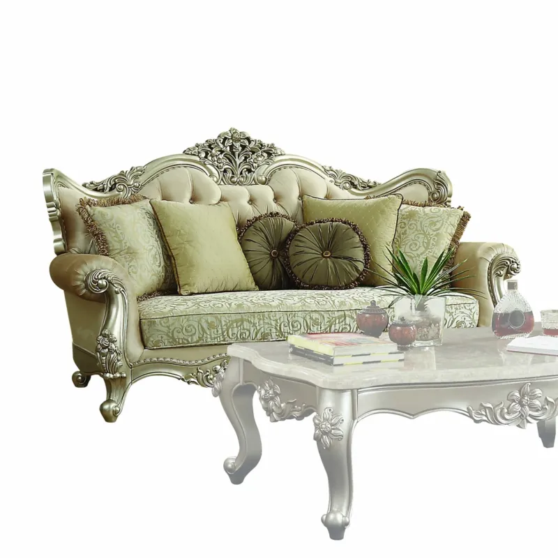41" X 88" X 50" Fabric Champagne Upholstery Wood Legtrim Sofa W7 Pillows By Homeroots | Sofas | Modishstore