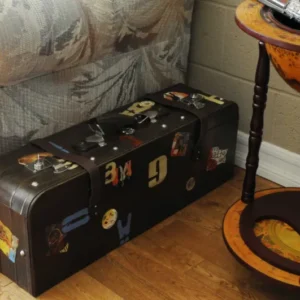 Cool Vintage Brown Decorative Suitcase By Homeroots | Sculptures | Modishstore