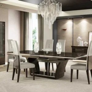 Wenge Dining Table And Pcs Chair Set By Homeroots | Dining Tables | Modishstore