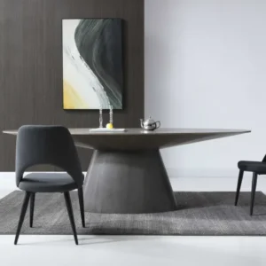 Gray Oak Veneer Oval Dining Table By Homeroots | Dining Tables | Modishstore
