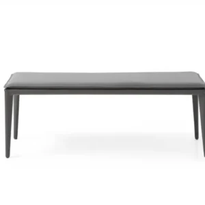 Dark Grey FauLeather Bench By Homeroots | Benches | Modishstore