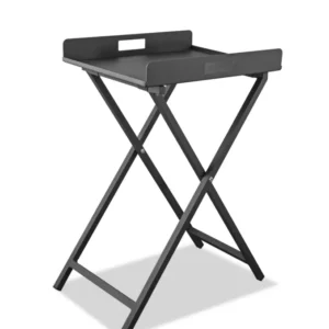 Gray Aluminum Indoor Outdoor Tray Table By Homeroots | TV Tray Tables | Modishstore