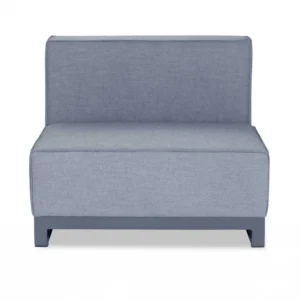 Gray Aluminum Modular Armless Chair By Homeroots | Accent Chairs | Modishstore