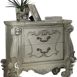 Bone White Wood Nightstand By Homeroots | Nightstands | Modishstore