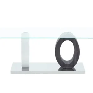 White and Grey Glass top Cocktail Table By Homeroots | Coffee Tables | Modishstore