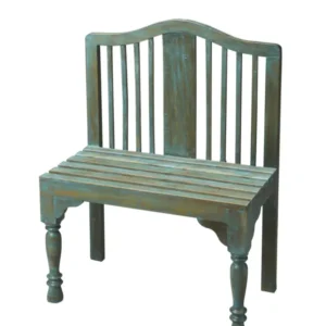 Antiqued Blue Solid Wood Bench By Homeroots | Benches | Modishstore
