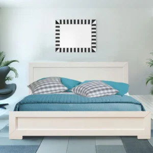 White Wood Queen Platform Bed By Homeroots - 397077 | Beds | Modishstore