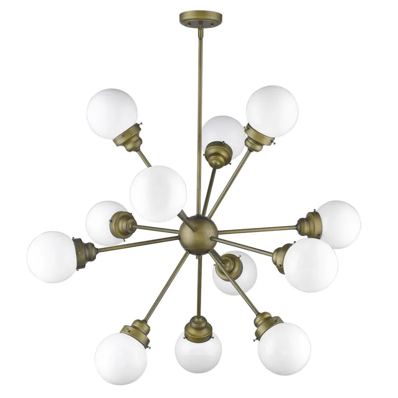Portsmith 12-Light Raw Brass Chandelier By Homeroots | Chandeliers | Modishstore