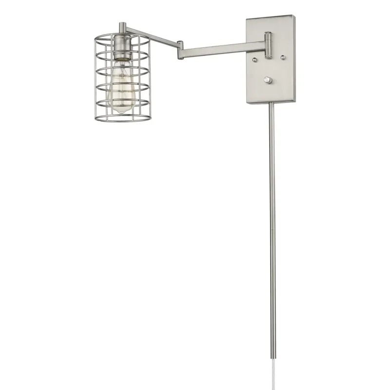 Industrial Silver Metal Wall Sconce By Homeroots | Sconces | Modishstore