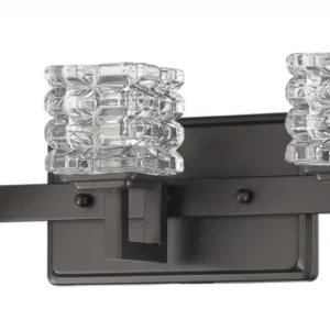 Coralie 3-Light Oil-Rubbed Bronze Sconce With Pressed Crystal Shades By Homeroots | Sconces | Modishstore