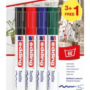 4500 Textile Marker - Set 4 Basic Colours