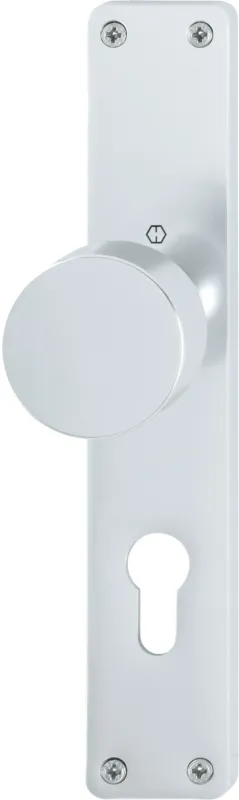 HOPPE Knopflangschild 54/202 Aluminium F1 72 mm PZ – Türbeschlag für Abschlusstüren