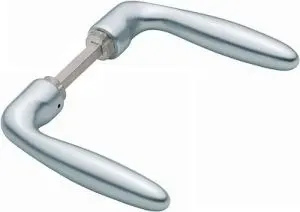 HOPPE Türdrückerpaar Verona 1510 Aluminium F1 ohne Rosetten Vierkant 8 mm