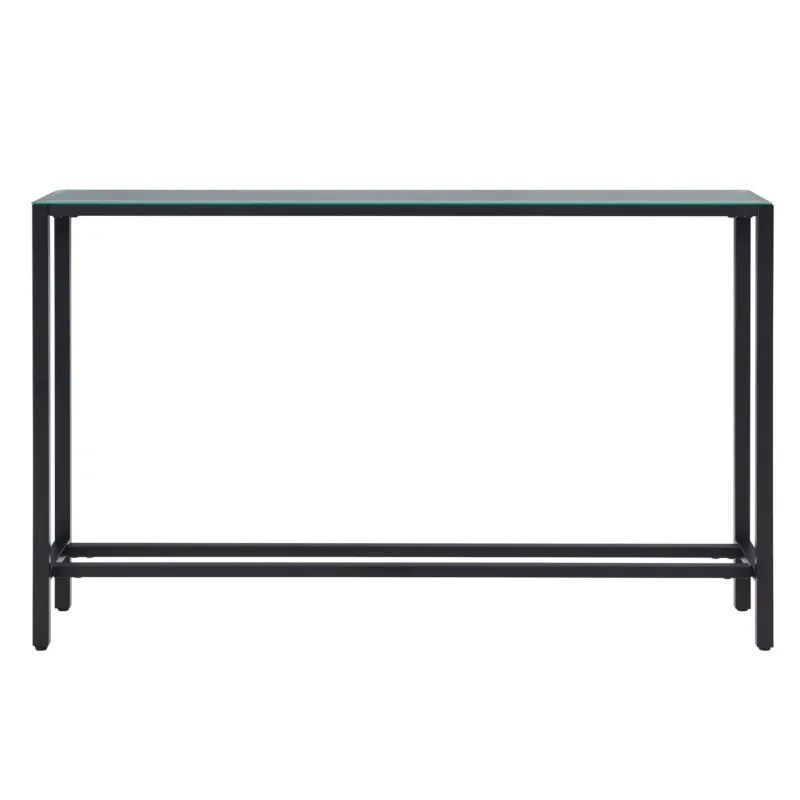 Black Mirrored Glass Console Table By Homeroots | Console Tables | Modishstore - 1