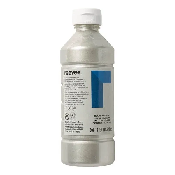 Reeves Metallic Silver 500ml Poster Paint