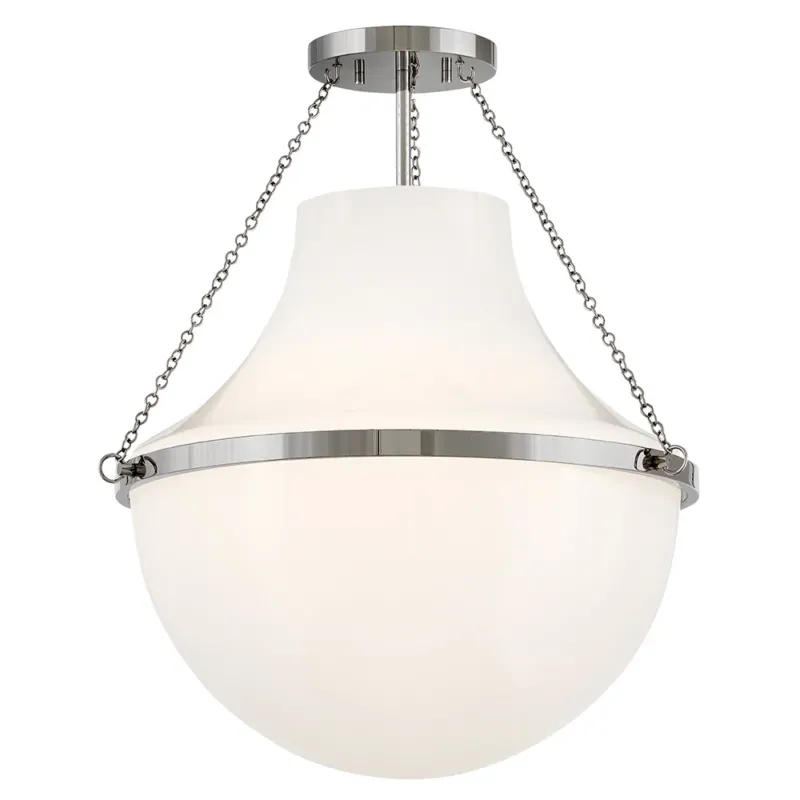 Collins 20" Semi-Flush Mount | Polished Nickel