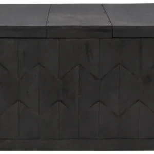 40" Dark Gray Solid Wood Square Distressed Coffee Table By Homeroots | Coffee Tables | Modishstore