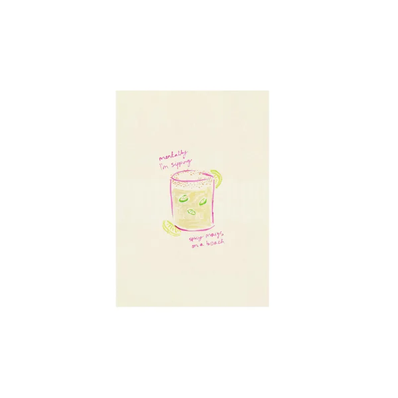 Sippin Spicy Margs Hand Painted Print