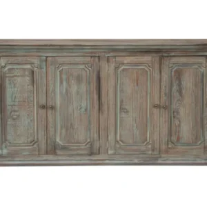 Green Solid and Manufactured Wood Distressed Credenza By Homeroots | Sideboards | Modishstore - 1