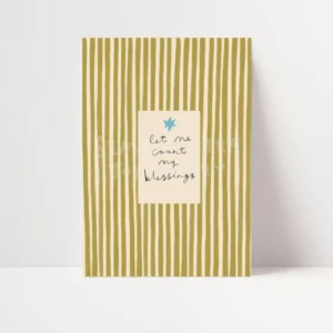 Let Me Count My Blessings | Striped Print | UNFRAMED