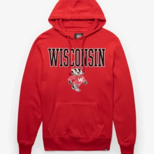 WISCONSIN BADGERS VINTAGE STRAIGHT BLOCK '47 HEADLINE HOOD