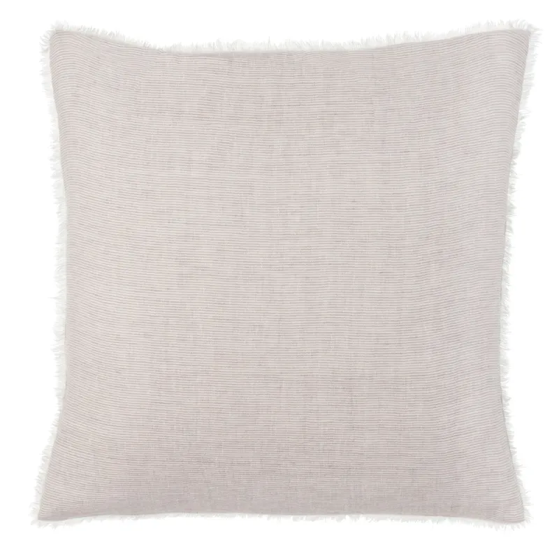 Lina 24x24 Linen Pillow | Grey Stripe