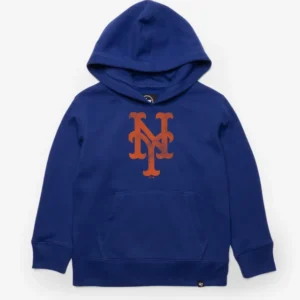 NEW YORK METS DISTRESSED IMPRINT '47 KID'S HEADLINE HOOD