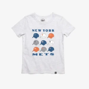 NEW YORK METS COOPERSTOWN CAP OFF '47 KID'S FRANKLIN TEE