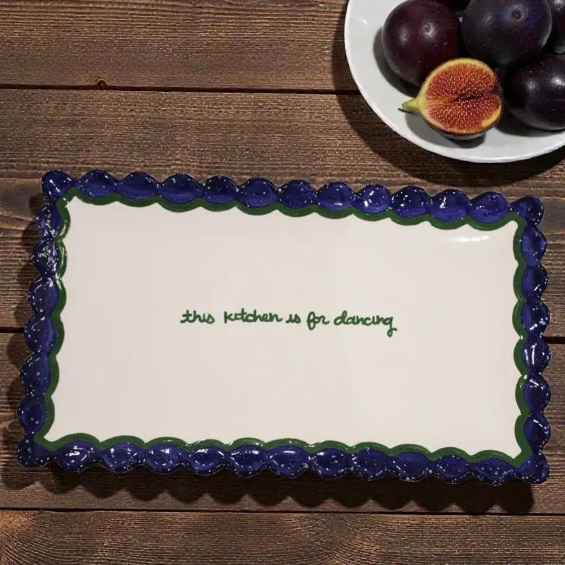 Custom Hand-painted Scalloped Tray