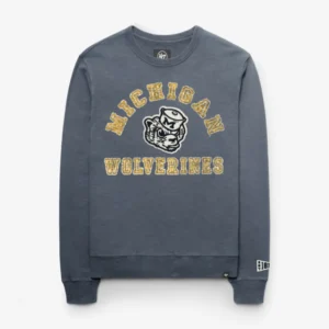 MICHIGAN WOLVERINES VINTAGE CALDERWOOD WELL WORN '47 FRENCH TERRY CREW