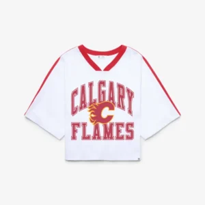 CALGARY FLAMES VINTAGE BIG OVERARCH '47 WOMEN'S DROP NEEDLE RAGLAN