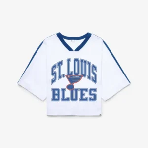 ST LOUIS BLUES VINTAGE BIG OVERARCH '47 WOMEN'S DROP NEEDLE RAGLAN