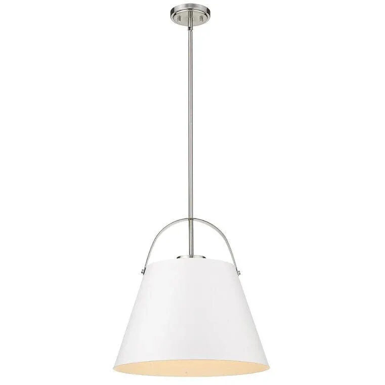 Z-Studio Pendant | Large White/Nickel