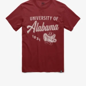 ALABAMA CRIMSON TIDE VINTAGE DIAG SCRIPT '47 FRANKLIN TEE