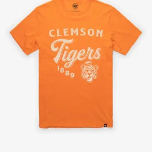 CLEMSON TIGERS VINTAGE DIAG SCRIPT '47 FRANKLIN TEE