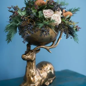 Buck Bowl And Floral Arrangements By Accent Decor | Animals & Pets | Modishstore - 1
