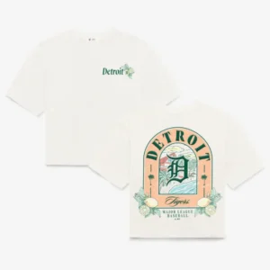 DETROIT TIGERS VACAY SCENES BACKER '47 REED CITY TEE WOMENS
