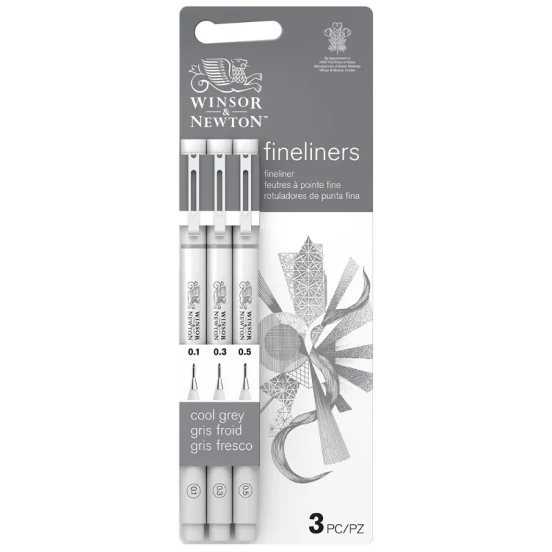 Winsor & Newton Fineliner - Cool Grey Set (3 Pack)