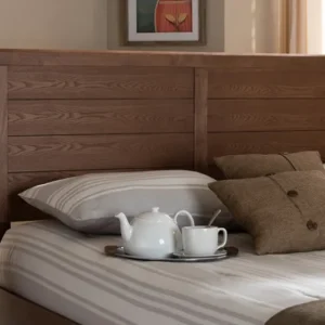 Baxton Studio Seren Mid-Century Modern Walnut Brown Finished Wood Full Size Headboard | Modishstore | Headboards