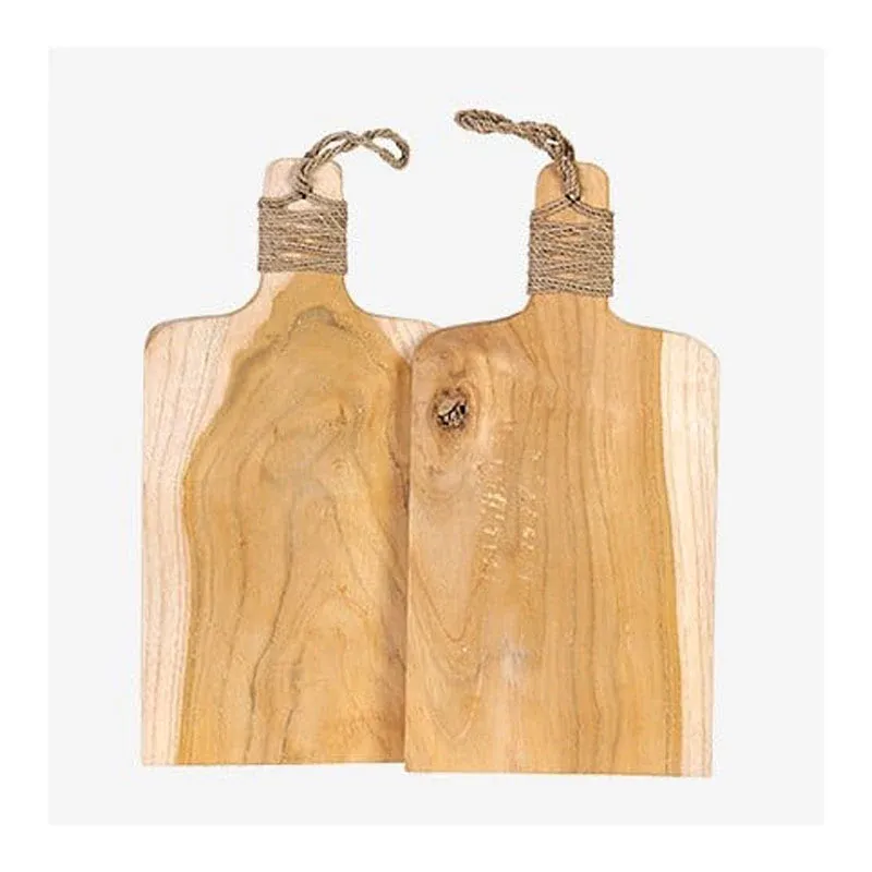 Rifle Serving Board, Seagrass Handle Set of 2 (4 Pieces) by Jeffan | Cutting & Serving Boards | Modishstore