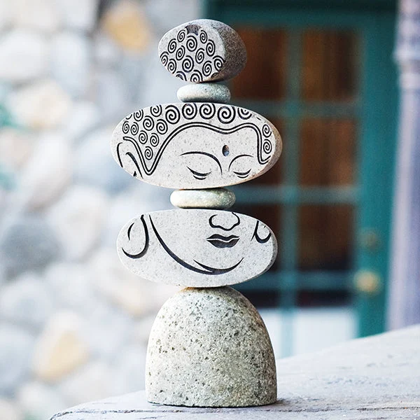 Face of Buddha Set of 2 By Garden Age Supply | Sculptures | Modishstore - 1