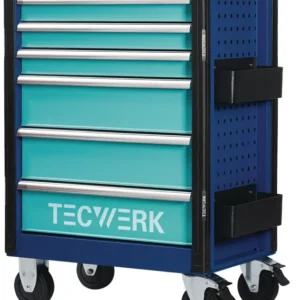 TECWERK Werkzeugwagen PLUS 2.0 – 6 Schubladen, 500 kg, abschließbar, Stahlblech