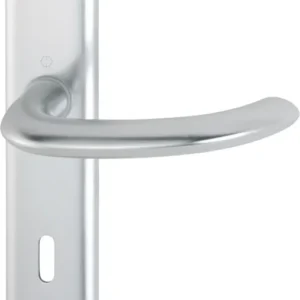 HOPPE Langschildgarnitur Marseille 1138/273P Aluminium F1 DIN L/R – für Innentüren