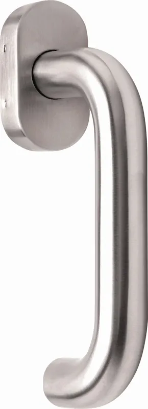 DENI Fenstergriff Edelstahl matt U-Form 20-40 mm – 7 mm Vierkant, 43 mm Lochabstand