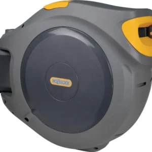 HOZELOCK Wandschlauchhalter Auto Reel 40 – 65,5 cm breit, inkl. 40 m Premiumschlauch und Aufrollautomatik