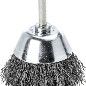 LESSMANN Flächenbürste Ø 50 mm, Schaft 6 mm, gewellter Draht, 0,3 mm, 10.500 min-¹