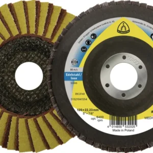 KLINGSPOR Fächerscheibe SMT 850 Kombi Ø125 mm K60 konisch INOX – 5 Stück