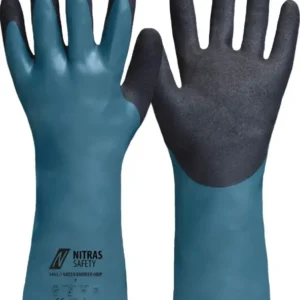 NITRAS SAFETY Chemiehandschuhe Green Barrier Grip Gr.10 grün/schwarz EN 388, EN 374 – 12 Paar