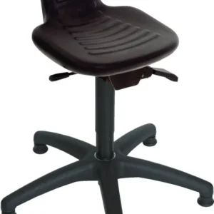 LOTZ Drehhocker mit PU-Schaum Sitz und 7° Neigeverstellung – Bodengleiter