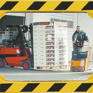 SPL Sicherheits-/Verkehrsspiegel H400xB600mm für 2 Richtungen, gelb/schwarz